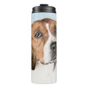 English Foxhound Painting - Cute Original Dog Art Thermal Tumbler