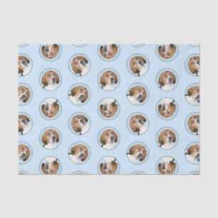 English Foxhound Painting Cute Original Dog Art Tissue Paper