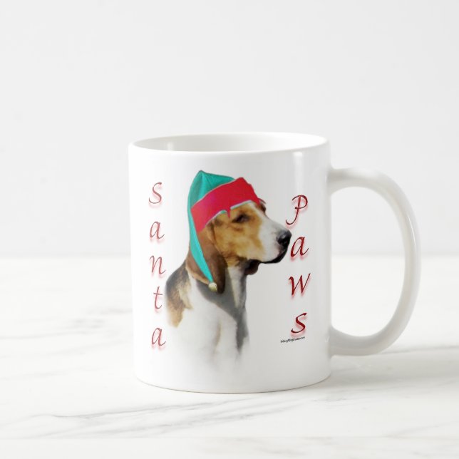 English Foxhound Santa Paws Coffee Mug (Right)