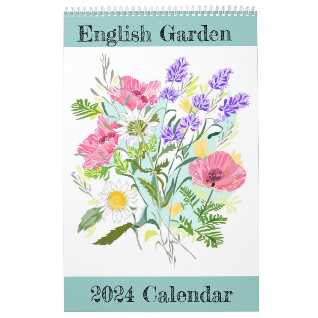English Garden 2024 Calendar (Cover)
