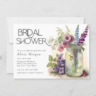 English Garden   Cottage Flowers Bridal Shower Invitation