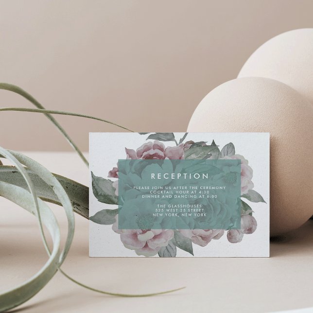 English Garden Floral Reception Card | Jade (Creator Uploaded)