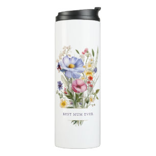 English Garden Flowers Bouquet Best Mum Ever Thermal Tumbler
