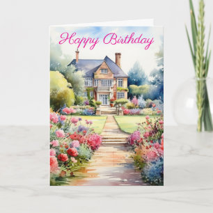 English Garden Landscape Card