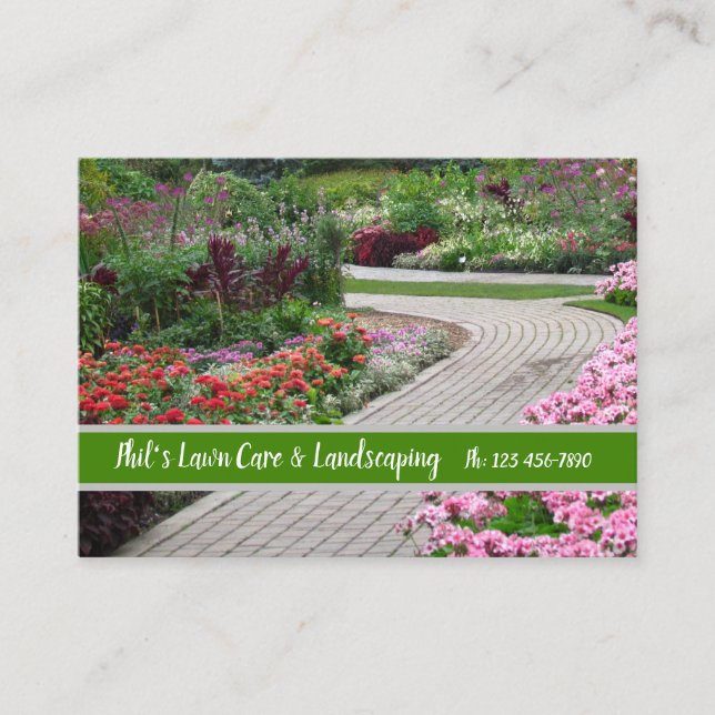 English Garden Landscaping Business Card (Front)