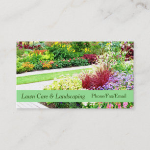English Garden Lawn & Landscaping Business Card