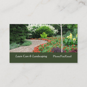 English Garden Lawn & Landscaping Business Card