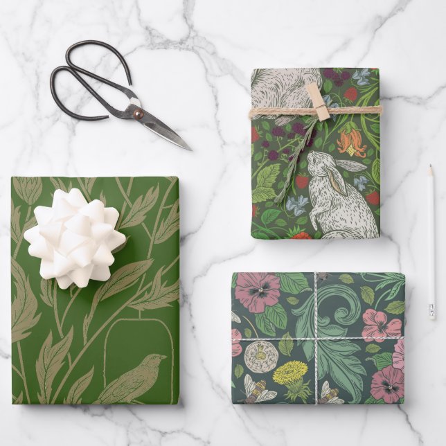 English Garden Medley Wrapping Paper Sheet (Front)