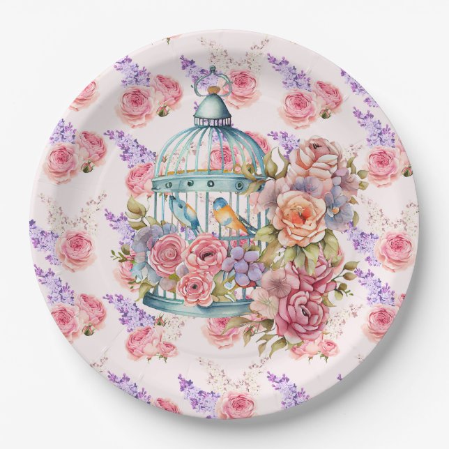 English Garden  Paper Plate (Front)