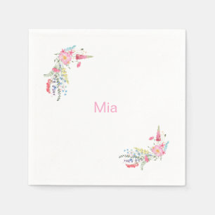 English Garden Personalised Birthday Party Napkin