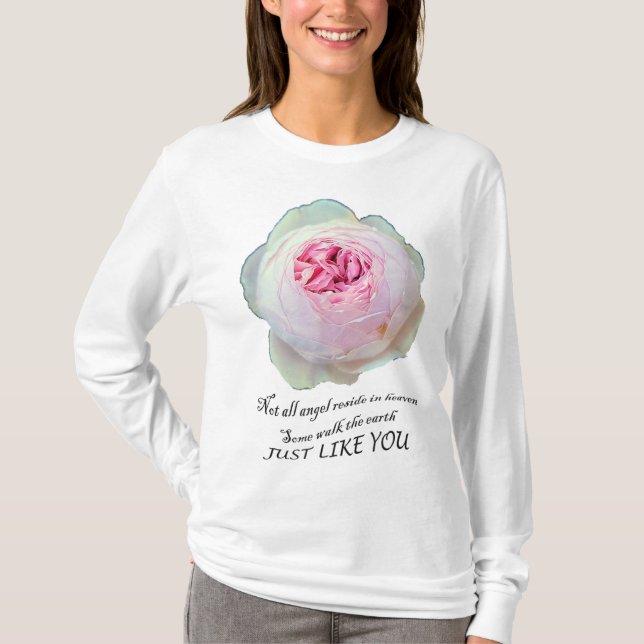 English Garden Rose Earth Angel gardening rose  T-Shirt (Front)