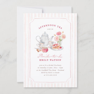 English Garden Tea Party Bridal Shower Invitation