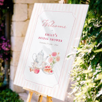 English Garden Tea Party Bridal Shower Welcome