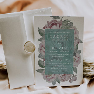 English Garden Wedding Invitation Jade
