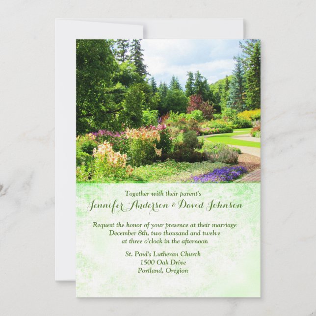 English Gardens Custom Wedding Invitation (Front)