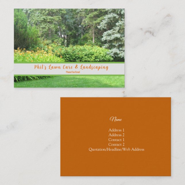 English Gardens Landscaping Business Card (Front/Back)