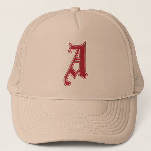 English Gothic Monogram letter A Trucker Hat