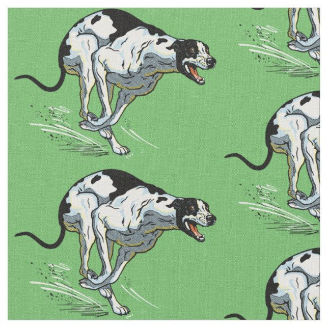 english greyhound race dog fabric (Close Up)