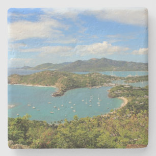 English Harbour in Antigua Barbuda Square Coaster