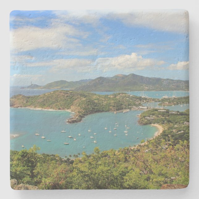 English Harbour in Antigua Barbuda Square Coaster (Front)