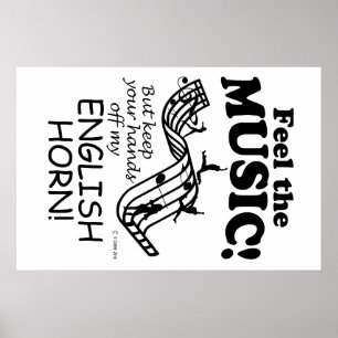 English Horn Feel The Music Poster