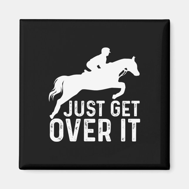 English Horse Riding Hunter Jumper Girl Horseback  Magnet (Front)
