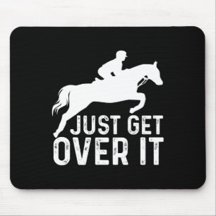 English Horse Riding Hunter Jumper Girl Horseback  Mouse Pad