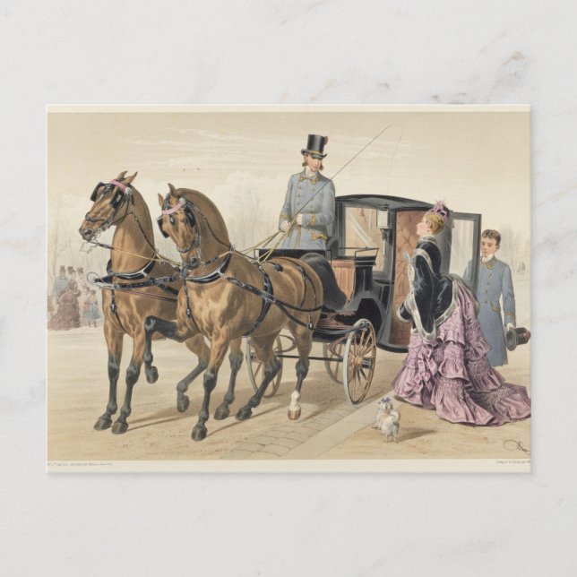 English Horses Postcard (Front)
