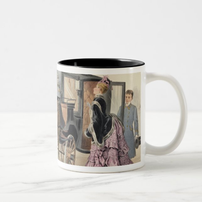 English Horses Two-Tone Coffee Mug (Right)