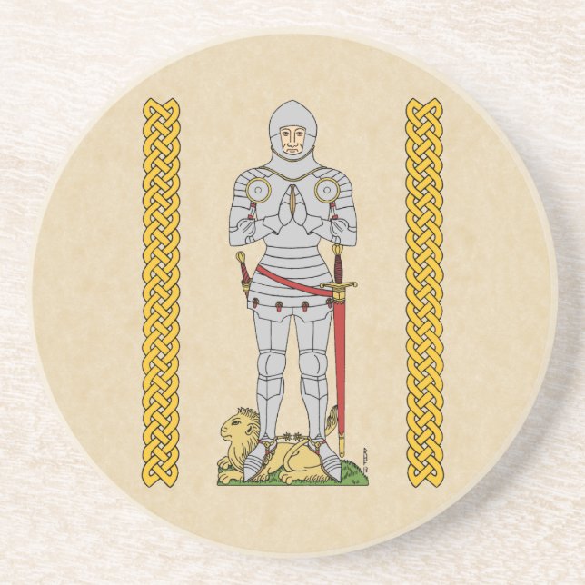 English Knight Circa 1430 Coaster (Front)