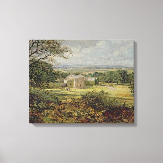 English landscape with a house, 19th century canvas print (Front)