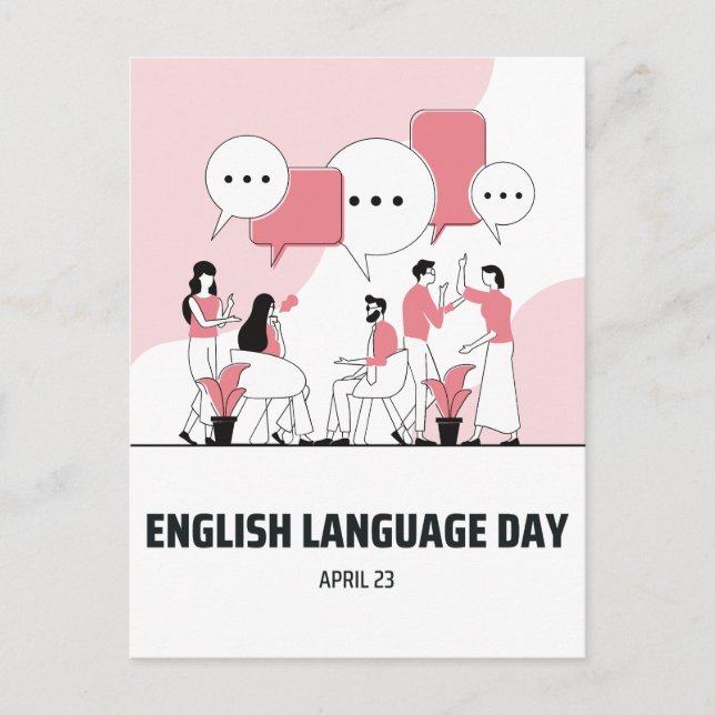 English Language Day Postcard (Front)
