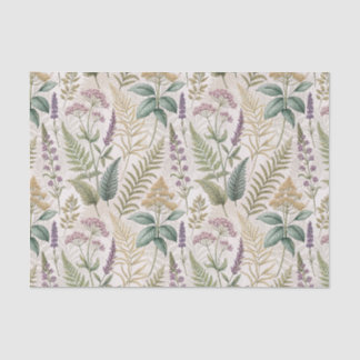 English Lavender & Wildflowers Cottagecore Pattern Tissue Paper