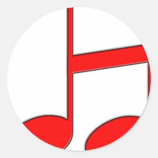 English Letter "H" Created From Musical Notes Classic Round Sticker