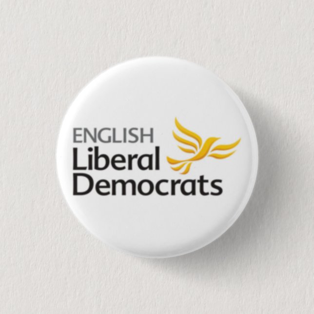 English Liberal Democrats 3 Cm Round Badge (Front)