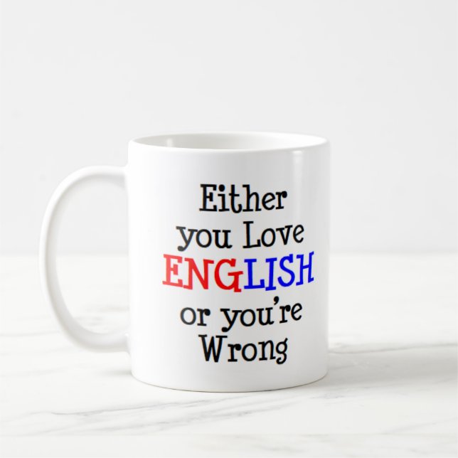 english love or coffee mug (Left)