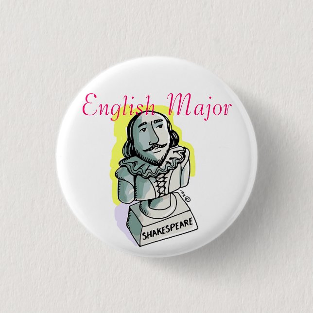 English Major Shakespeare Button (Front)