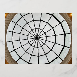 English Manor House Ceiling Foil Holiday Postcard