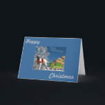 English Mastiff and French Bulldog Sled Holiday Card<br><div class="desc">Mastiff and French Bulldog</div>