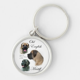 English Mastiff Art Key Ring
