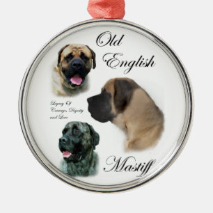 English Mastiff Art Metal Tree Decoration