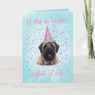 English Mastiff Birthday Card