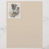 English Mastiff (Brindle) Painting - Dog Art