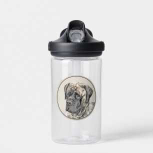 English Mastiff (Brindle) Painting - Dog Art Water Bottle