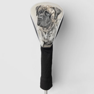 English Mastiff (Brindle) Painting - Original Dog Golf Head Cover