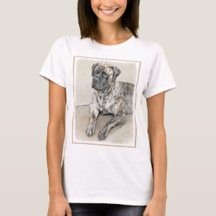 English Mastiff (Brindle) Painting - Original Dog T-Shirt