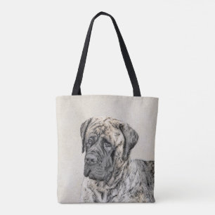 English Mastiff (Brindle) Painting - Original Dog Tote Bag