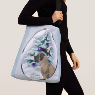 English Mastiff Christmas Crossbody Bag