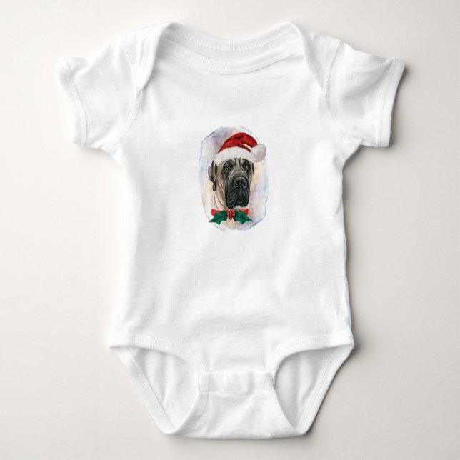 English Mastiff Christmas Gifts For Dog Lovers Baby Bodysuit (Front)
