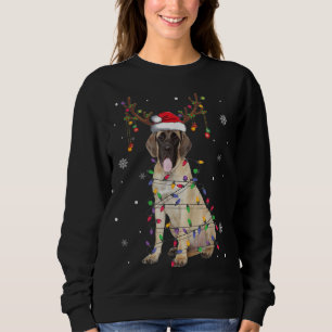 English Mastiff Christmas Reindeer Christmas Light Sweatshirt
